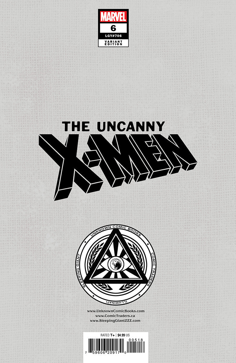 UNCANNY X - MEN 6 UNKNOWN COMICS TYLER KIRKHAM EXCLUSIVE VIRGIN VAR (11/27/2024) - East Coast Comics