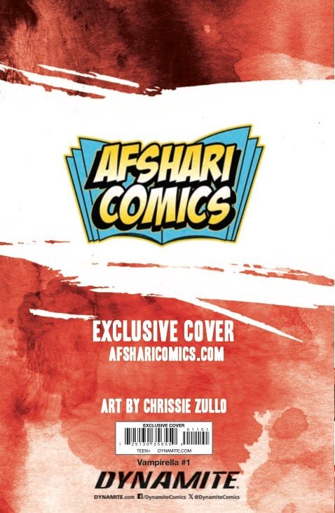 Vampirella 1 Afshari Comics Exclusive Chrissie Zullo Variant - East Coast Comics