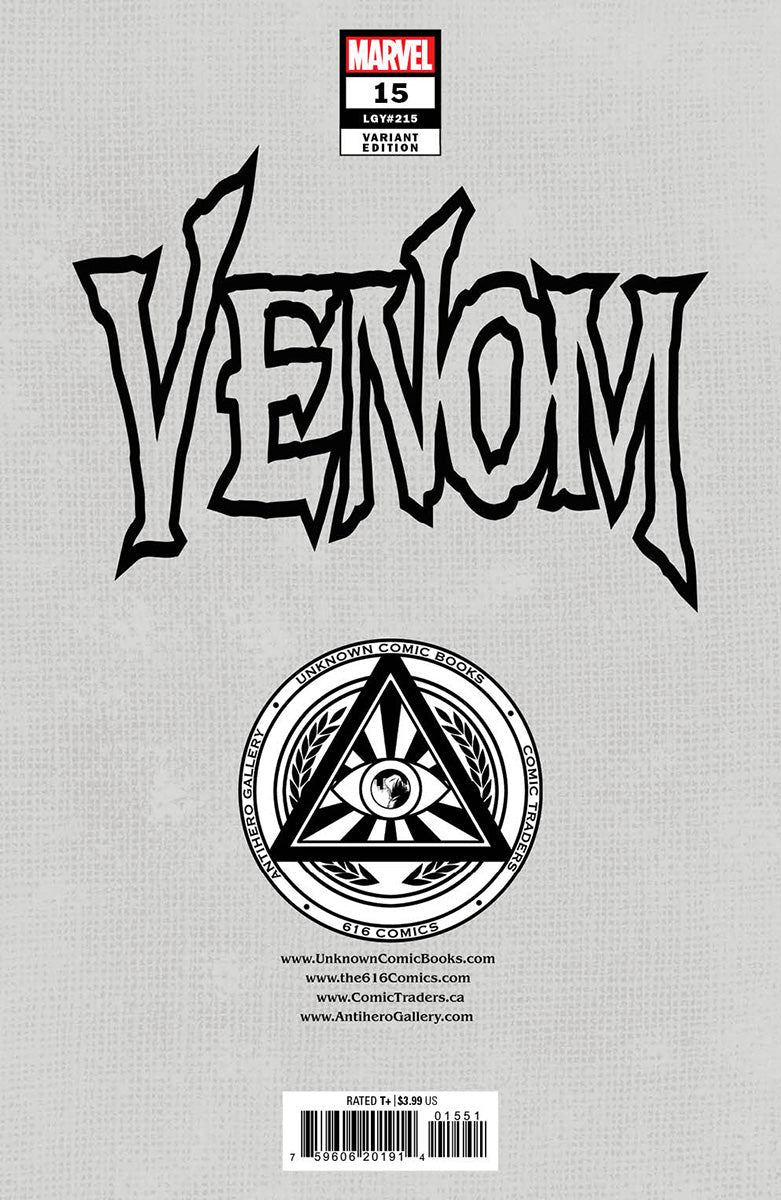 Venom 15 [Dwb] Unknown Comics Marco Mastrazzo Exclusive Virgin Var (01/18/2023) - East Coast Comics