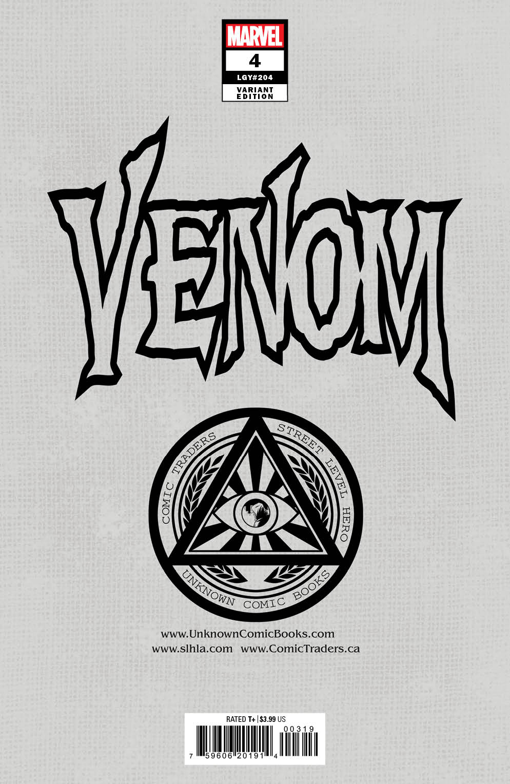 Venom 4 Unknown Comics Dave Wilkins Exclusive Var (01/19/2022) - East Coast Comics