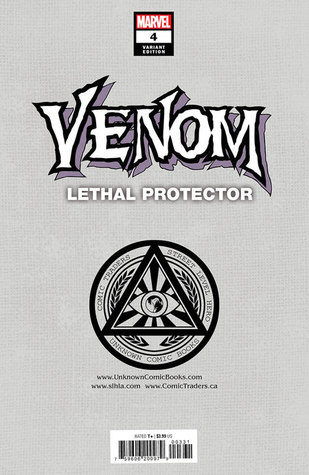 VENOM: LETHAL PROTECTOR 4 UNKNOWN COMICS TYLER KIRKHAM EXCLUSIVE VIRGIN VAR (07/20/2022) - East Coast Comics