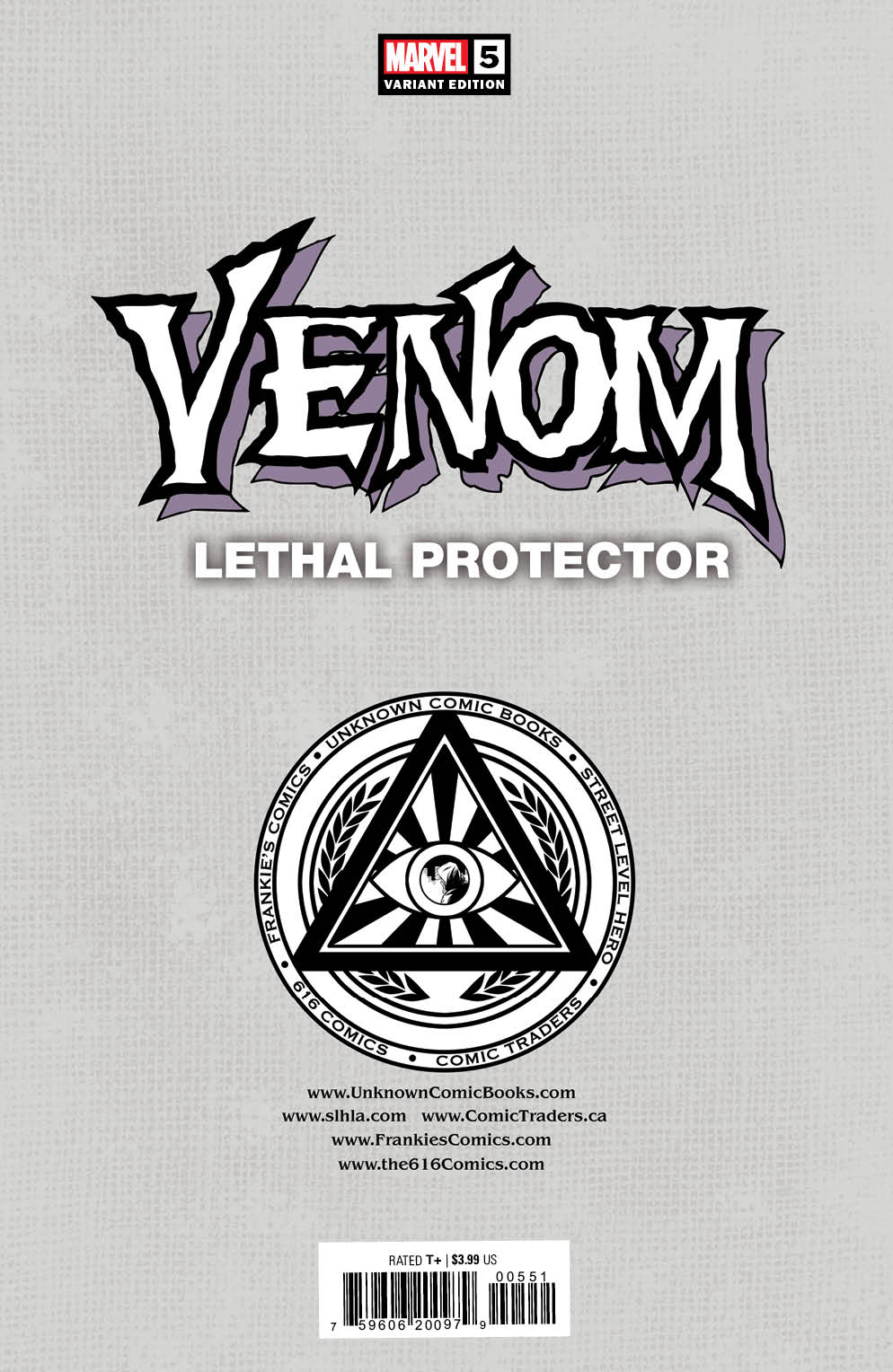 VENOM: LETHAL PROTECTOR 5 UNKNOWN COMICS TYLER KIRKHAM EXCLUSIVE VAR (08/10/2022) - East Coast Comics