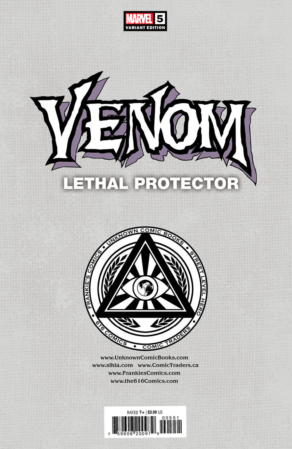 VENOM: LETHAL PROTECTOR 5 UNKNOWN COMICS TYLER KIRKHAM EXCLUSIVE VIRGIN VAR (08/10/2022) - East Coast Comics