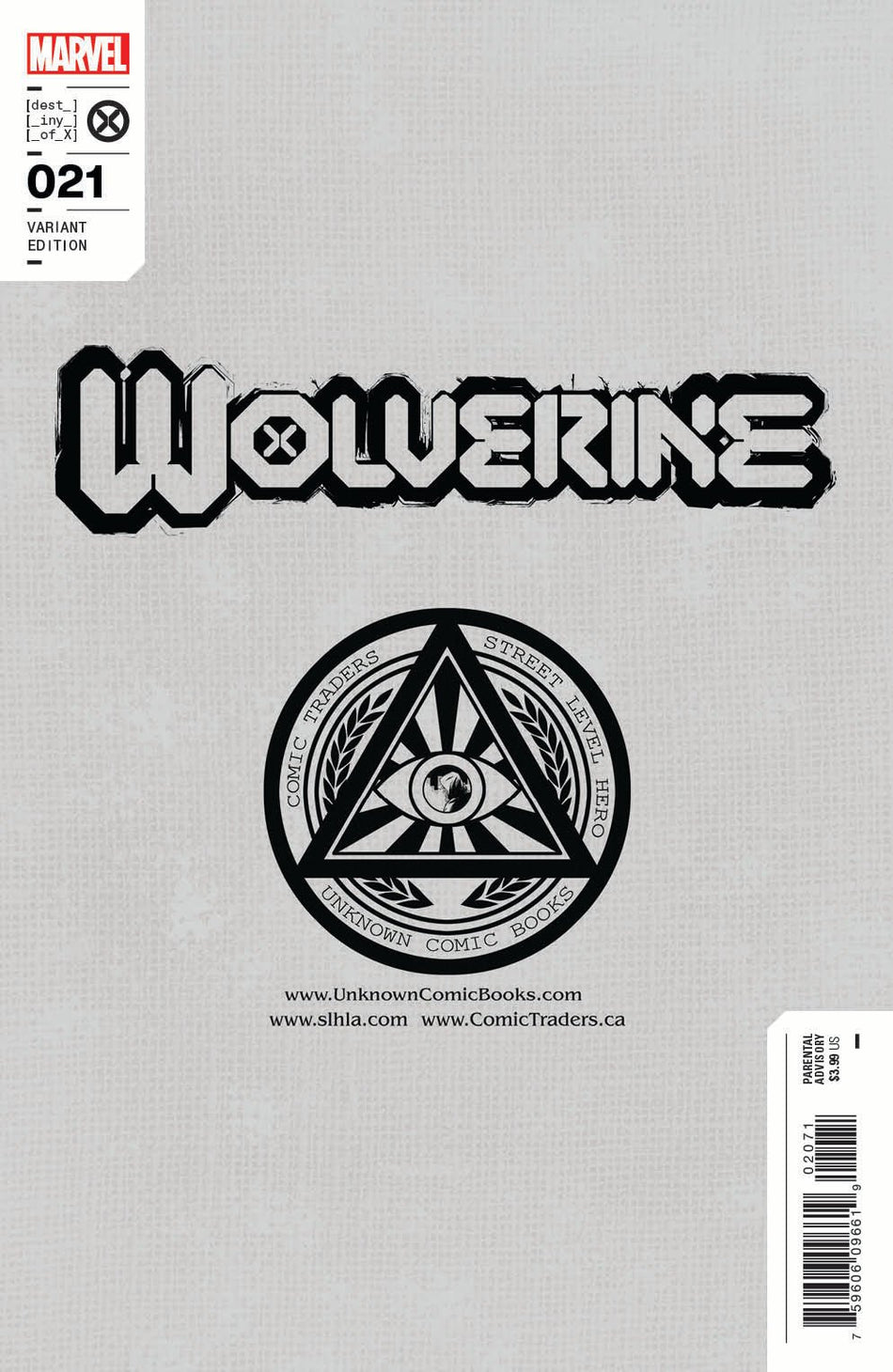 Wolverine 21 Unknown Comics Felipe Massafera Exclusive Virgin Var (05/18/2022) - East Coast Comics