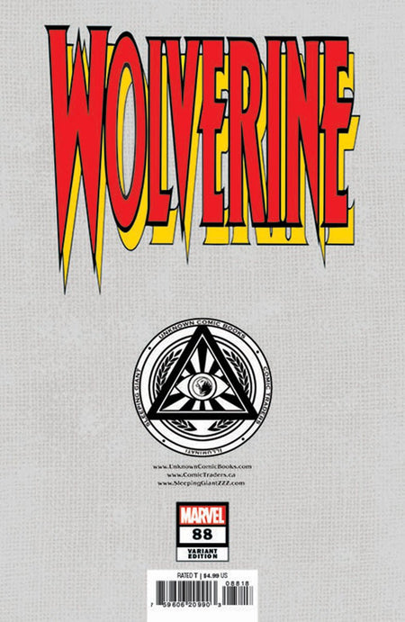 Wolverine 88 Unknown Comics David Nakayama Facsimile Virgin Exclusive Color Bleed Var (07/24/2024) - East Coast Comics