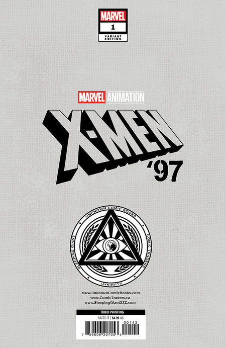 X - Men '97 1 Unknown Comics Marvel Animation 3Rd Printing Exclusive Virgin Variant (06/26/2024) (08/07/2024) - East Coast Comics